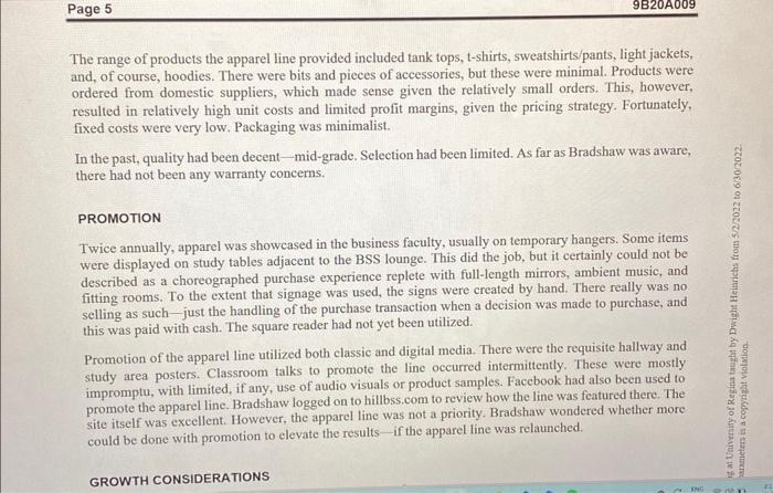 or the BSS logo? What should be included in the clothing line?