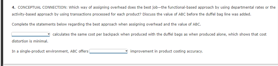 Functional-Based versus Activity-Based Costing For years, Tamarindo Company produced only one product: