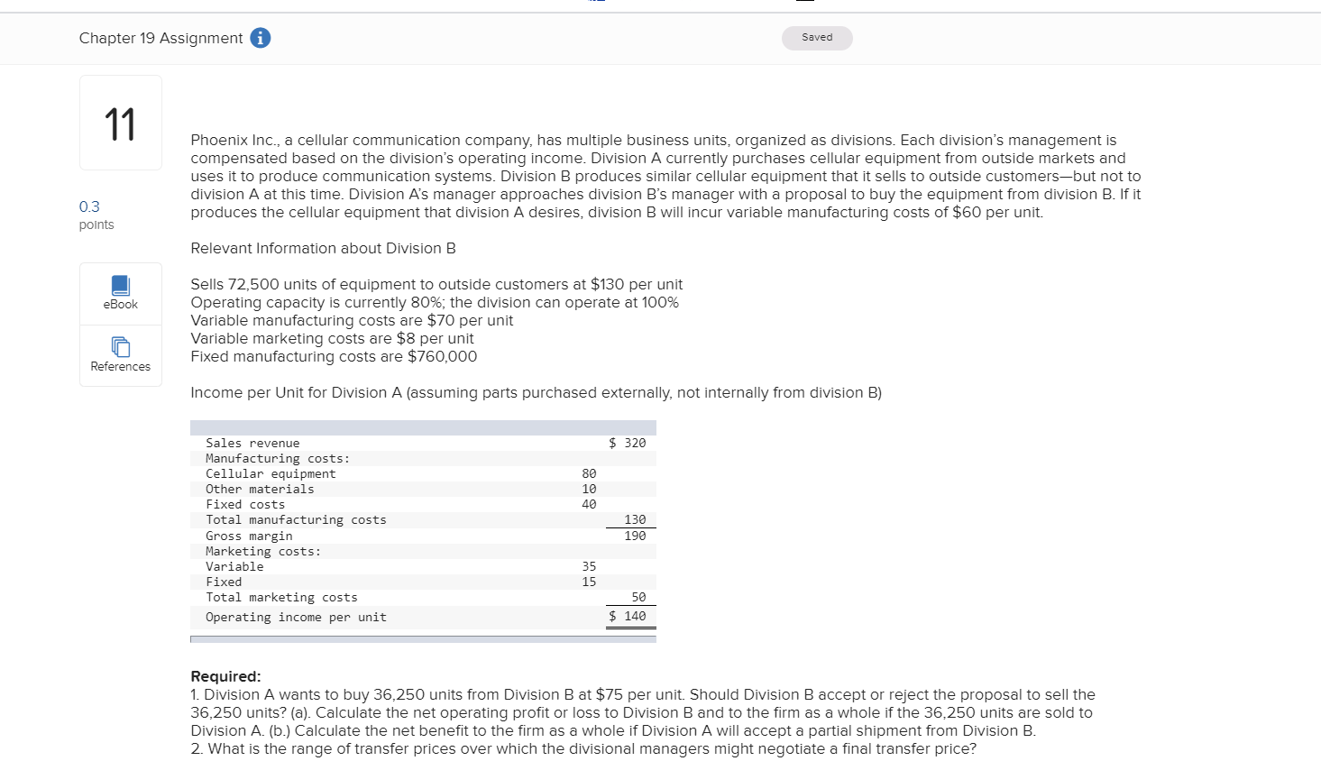 please fill in with a correct answer! thanks! Chapter 19 Assignment A