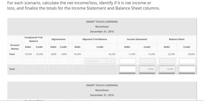 form of a cart if possible SMART TOUCH LEARNING Worksheet December 31,