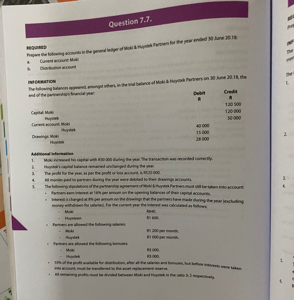 can you please help me with this question Question 7.7. pres INF