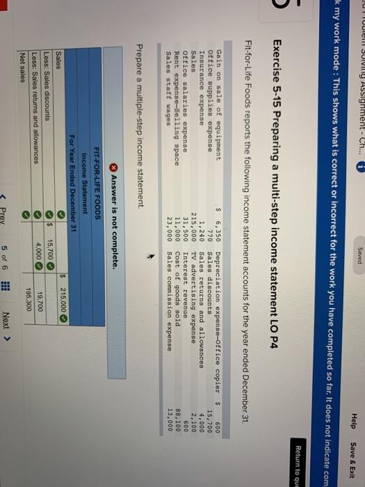  LUTUIN SUIVING Assignment - Ch... Saved Help Save & Exit tik