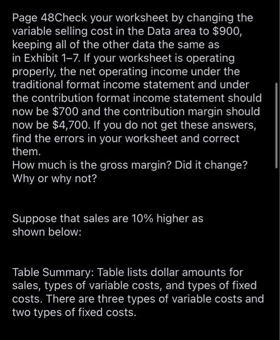  Need a Microsoft Excel Layout please Page 48Check your worksheet by