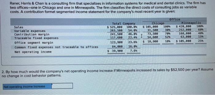 has two offices-one in Chicago and one in Minneapolis. The firm classifies