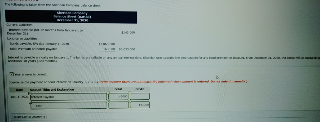 at December 31, 2022, to amortize bond premium and to accrue interest