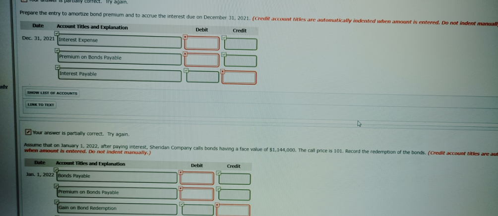 on the remaining bonds Date Account Tities and Explanation Debit Credit Dec