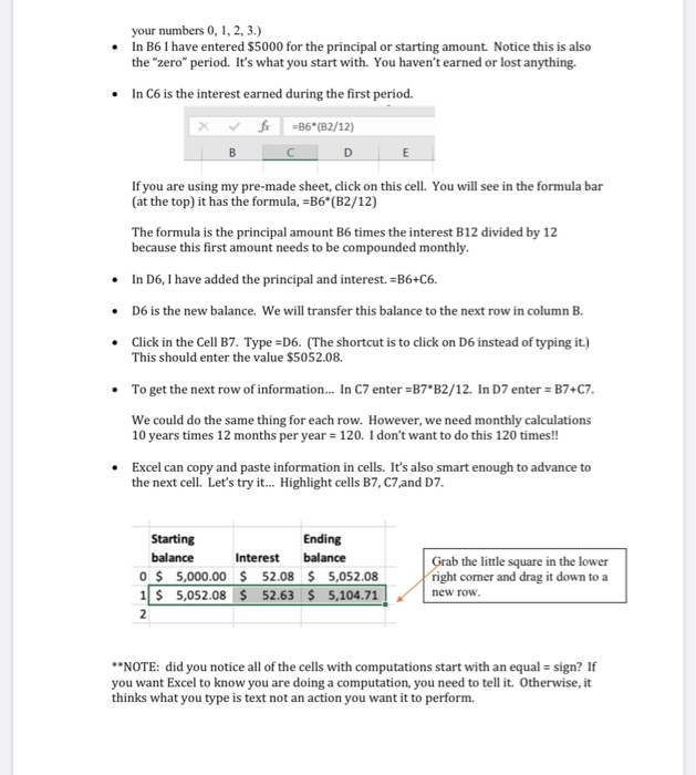 Part 1 Open the Excel document: Unit 2 Project - Compounding Spreadsheet.