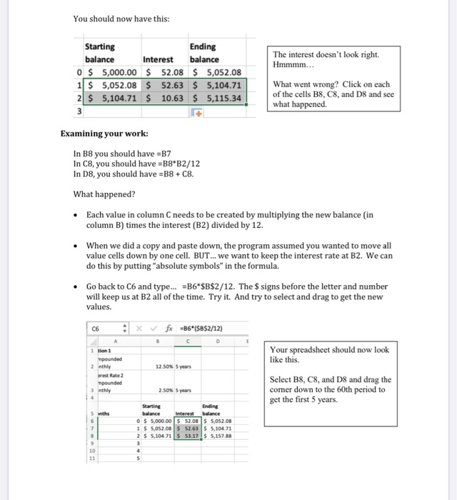 Notice I have entered the basic set up for you. You will