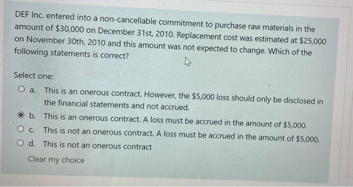  DEF Inc. entered into a non-cancellable commitment to purchase raw materials