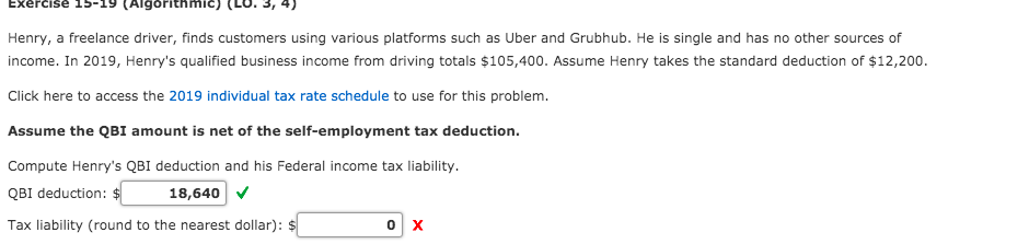  Exercise 15-19 (Algorithmic) (LU. 3, 4) Henry, a freelance driver, finds