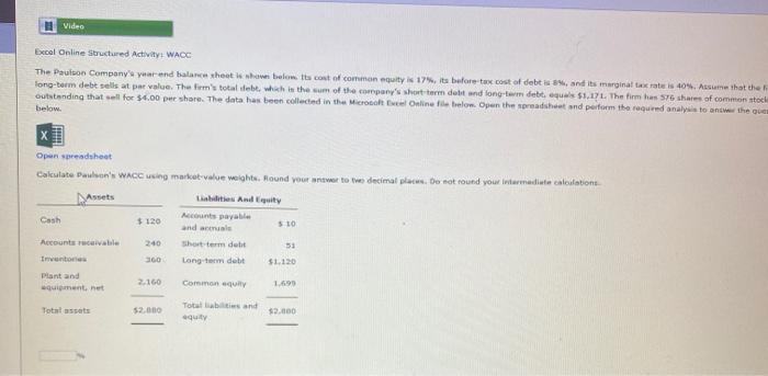  excel for help Video Excel Online Structured Activity: WAOC The Paulson