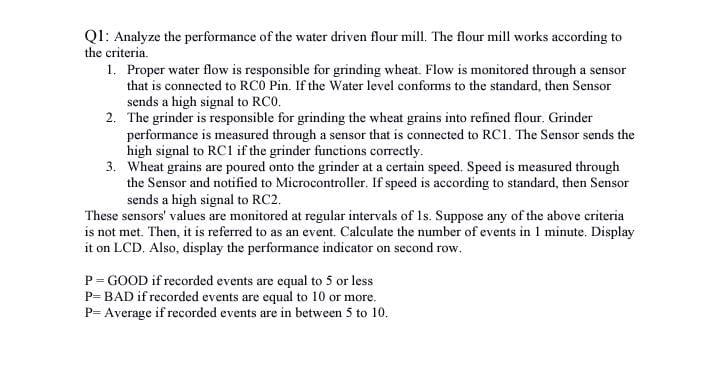 Please this solve the below question and implement of Protues and MPLab