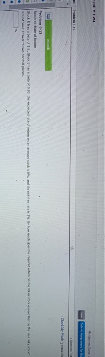  hent: M-HWA Save Submit Agent for Gry IS Problem 6-12 Check