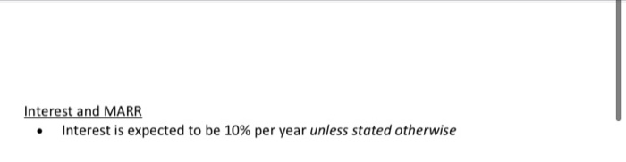  please explain with steps Interest and MARR Interest is expected to