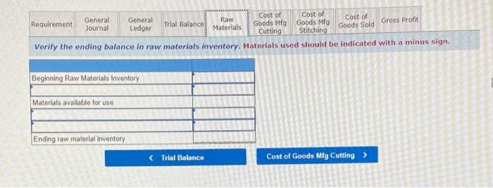 Row materials inventory $ 90,000 $ 116,350 Work in process inventory-Cutting 223,500