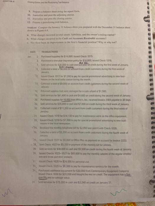 trial balance on the worksheet! need help asap CHAPTER Closing Entries and