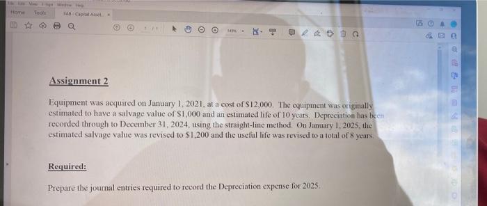  Toote HAB Capital G A 0 . E. ( Assignment 2