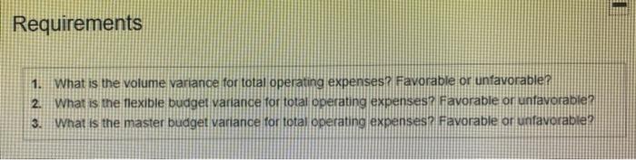 or Joe's Mowing Business Flexible Budget Flexible Master Flexible Budget Performance Report