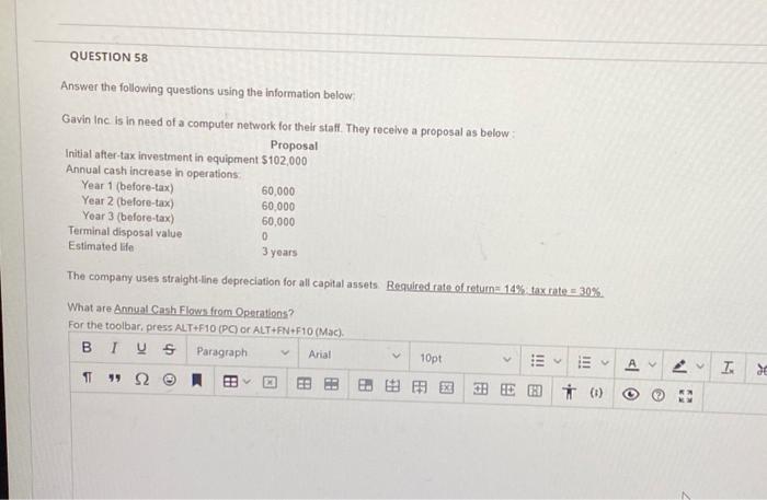 the following questions using the information below Gavin Inc is in need