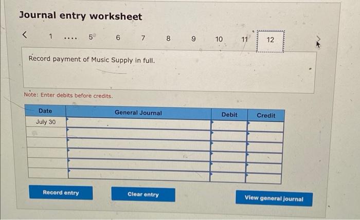 July 18f Purchase CDs on account from Music Supply for $3, 100,