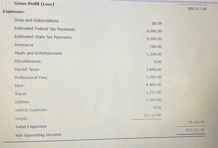 Arc's Tax Return Note: This problem is divided into three parts. You