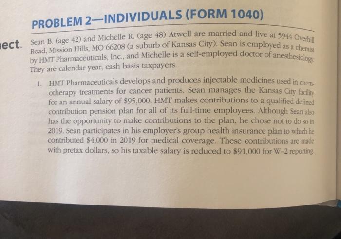  This can be done with or without tax software. TAXATION PROBLEM