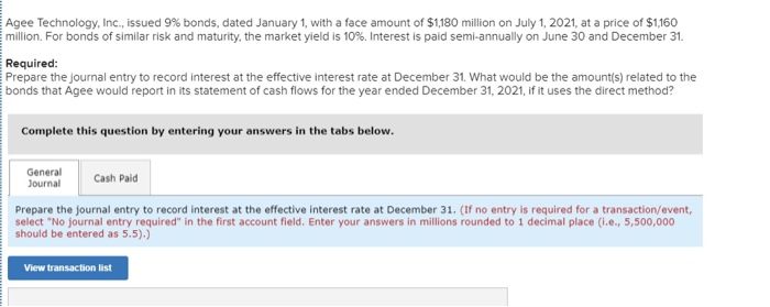  Agee Technology, Inc., issued 9% bonds, dated January 1, with a