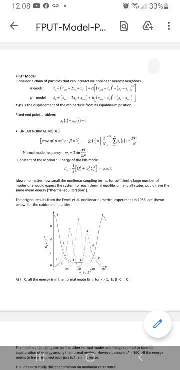 12:08 OO 33% FPUT-Model-P... a 4 : FPUT Model Consider a