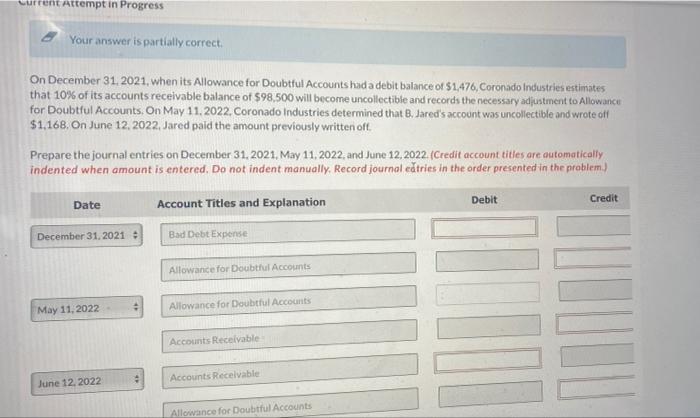  the red ones are the ones that are missing Current Attempt