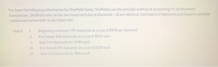 Company made three purchases of merchandise in the following sequence: (1) 300