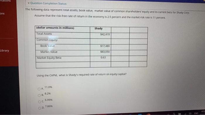 nations Question Completion Status: The following data represent total assets, book