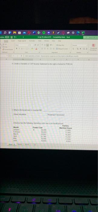  can yo do this in excel please? thank you! LOFM A