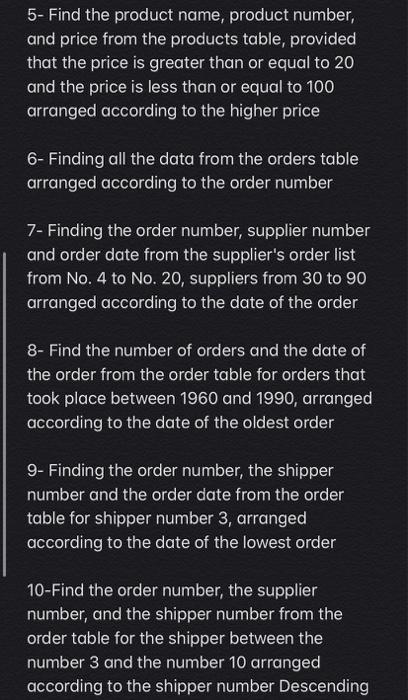 = trysql_select_all 1- Find the product name, product number and price from