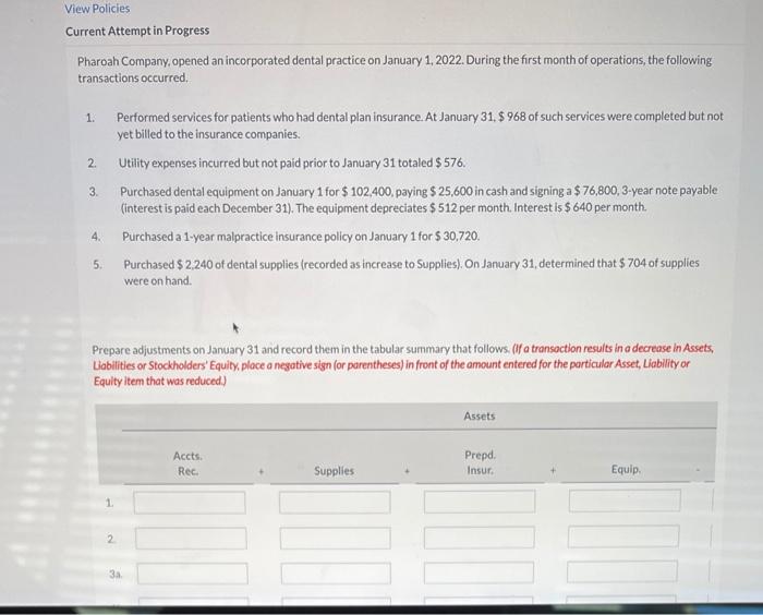  View Policies Current Attempt in Progress Pharoah Company, opened an incorporated