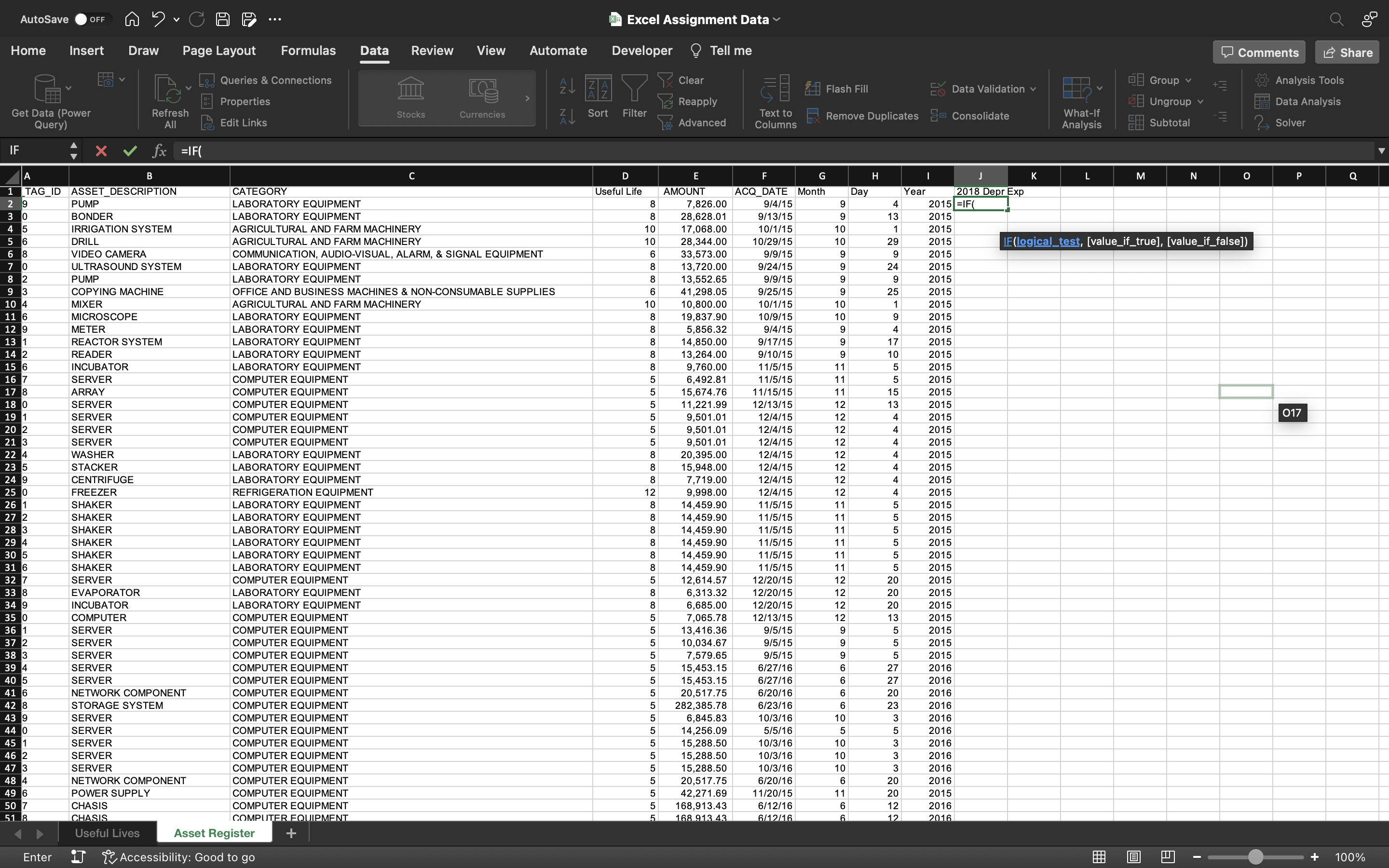 What is the logical test for this function? What does it look