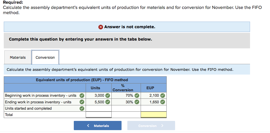 Company has two manufacturing departments, assembly and painting. The assembly department started