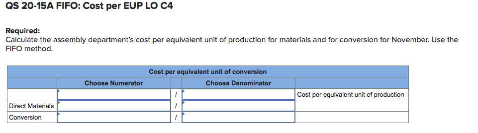 12,500 units during November. The following production activity unit and cost information