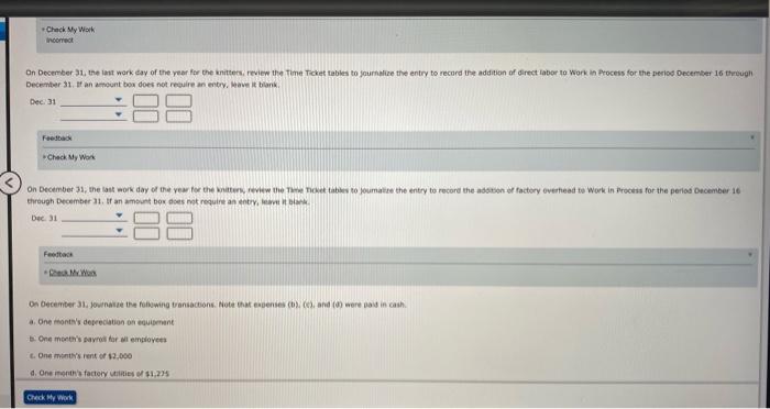 week as knitting supervisor). All wages are paid in cash at the