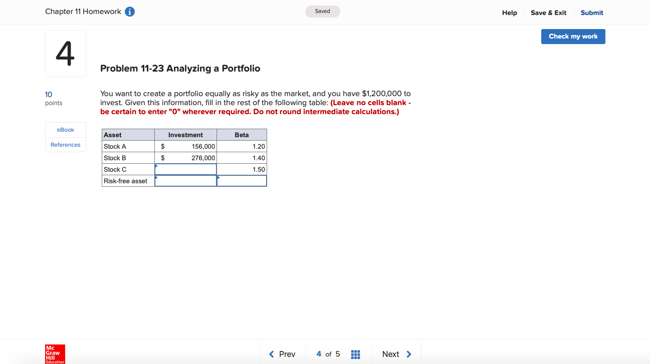 Chapter 11 Homework i Saved Help Save & Exit Submit Check