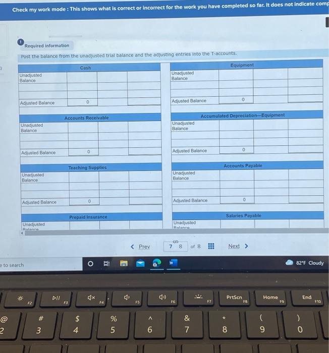 is correct or incorrect for the work you have completed h. The