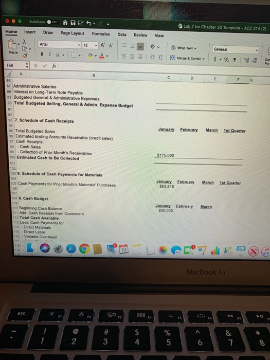 & Conter $ - F68 + x fx CDE 65 66 Labor