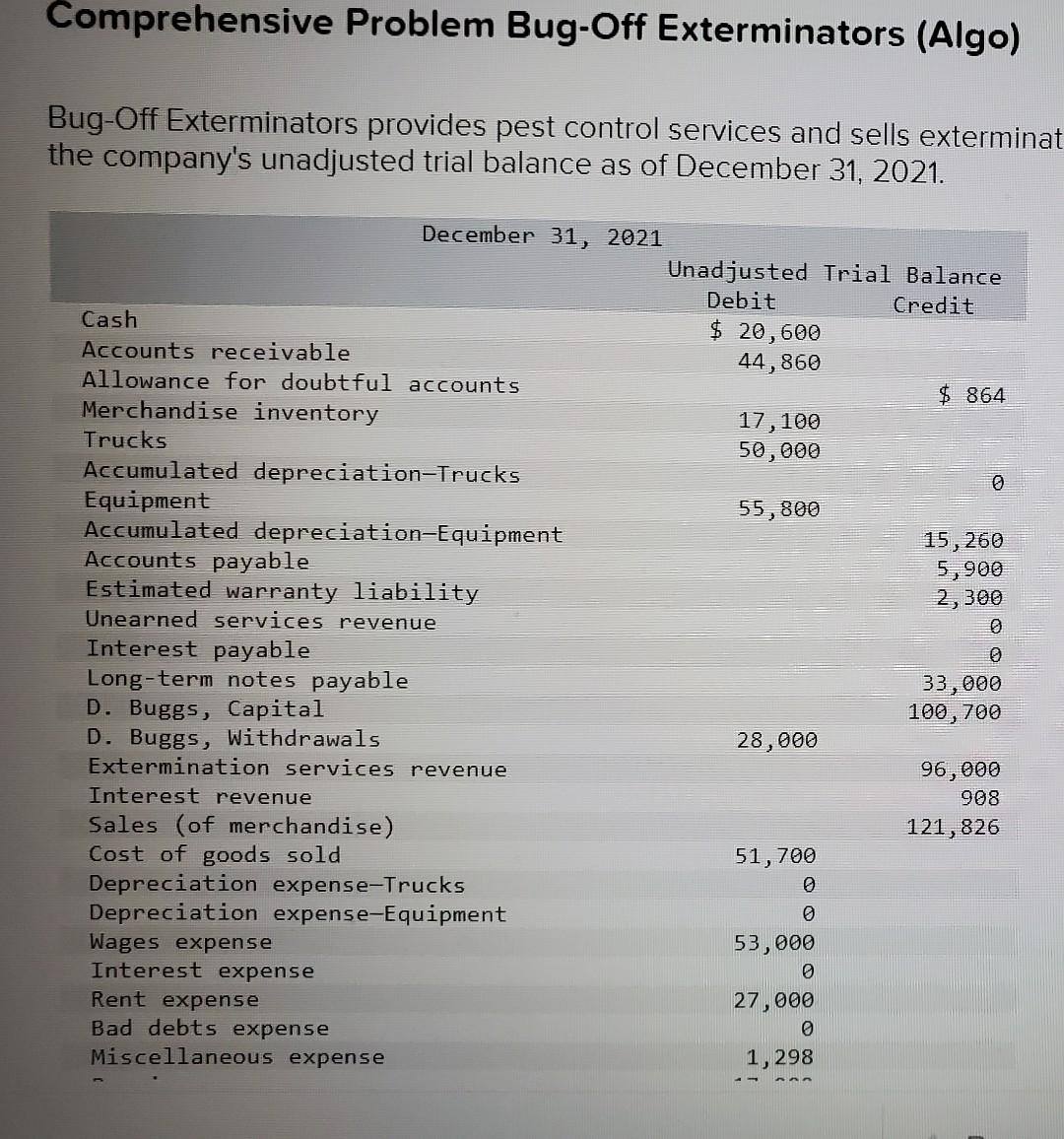  please help not understanding 4A, 4B, and 4C Comprehensive Problem Bug-Off