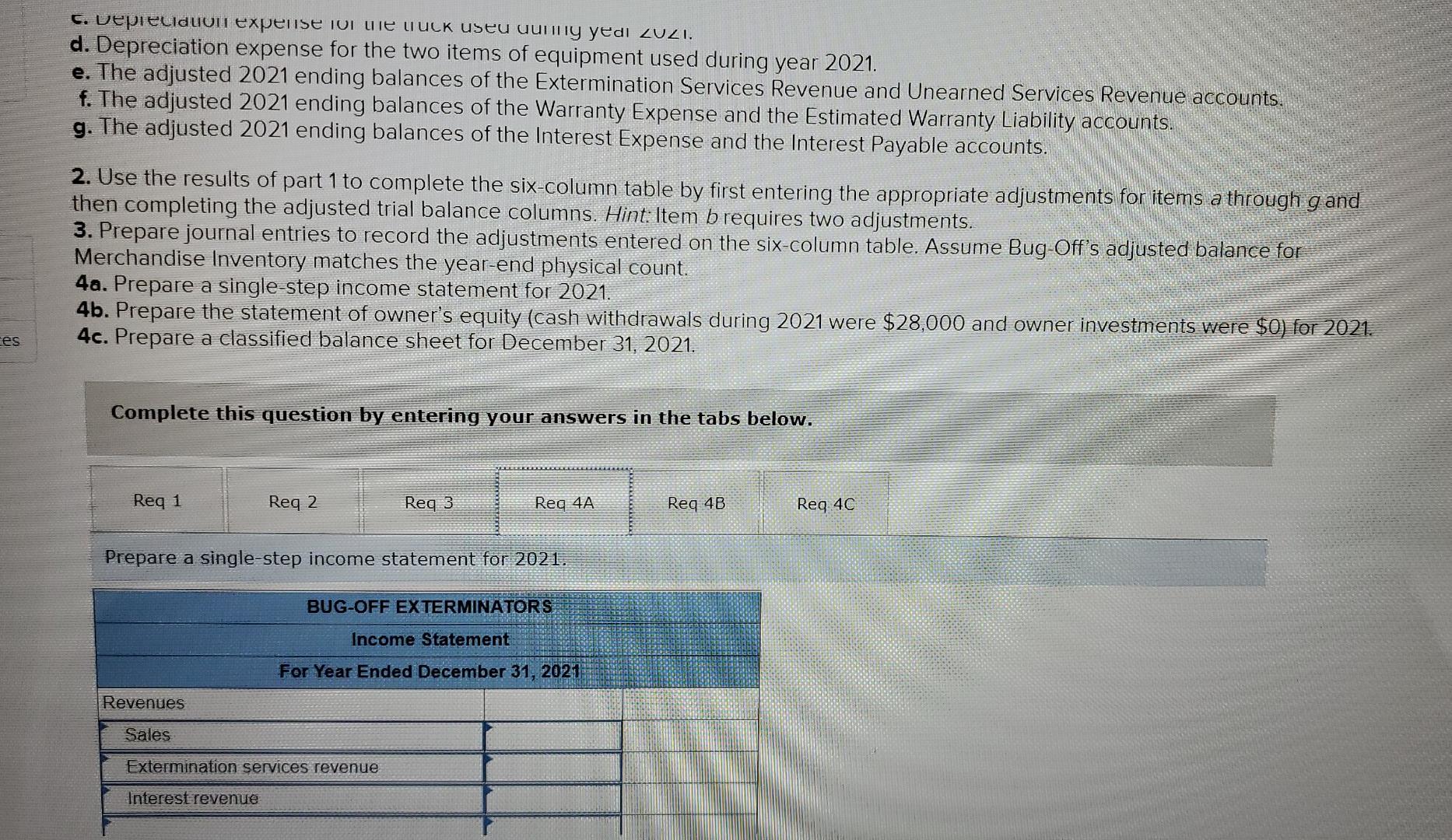 for doubtful accounts $ 864 Merchandise inventory 17,100 Trucks 50,000 Accumulated depreciation-Trucks