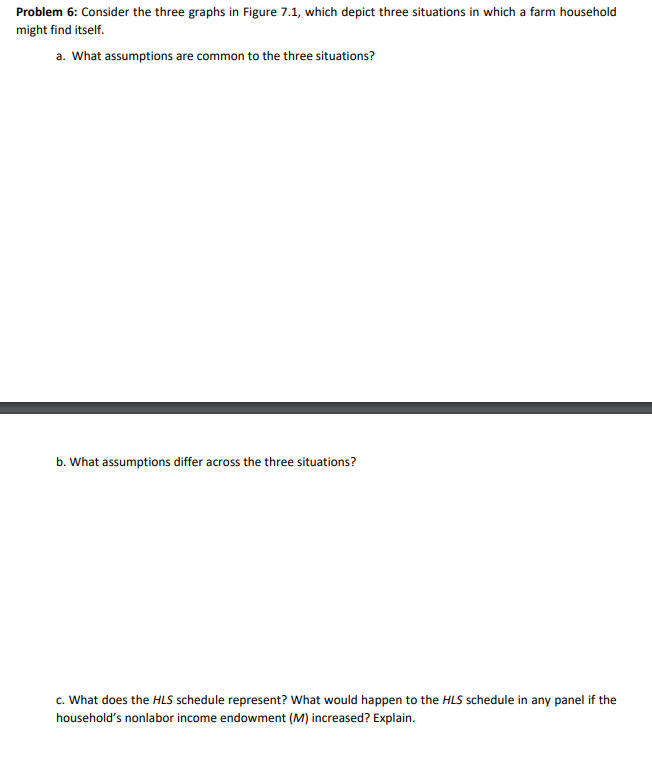 Problem 6: Consider the three graphs in Figure 7.1, which depict