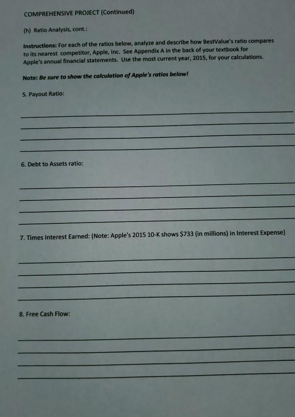 Rent Revenue Gain on Sale of Land Bad Debt Expense Interest Expense