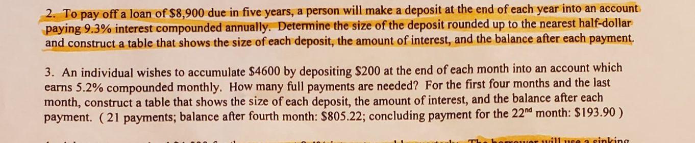 #2 the answer R=$1478.50 is provided to us. I need the