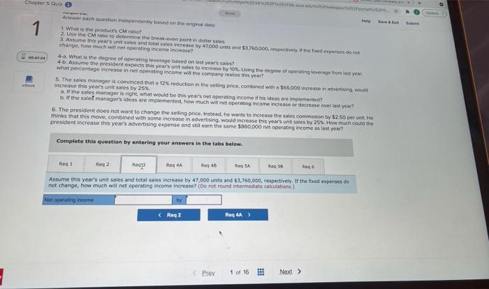 last year were as follows: Sales Variable expenses Contribution margin Fixed expenses