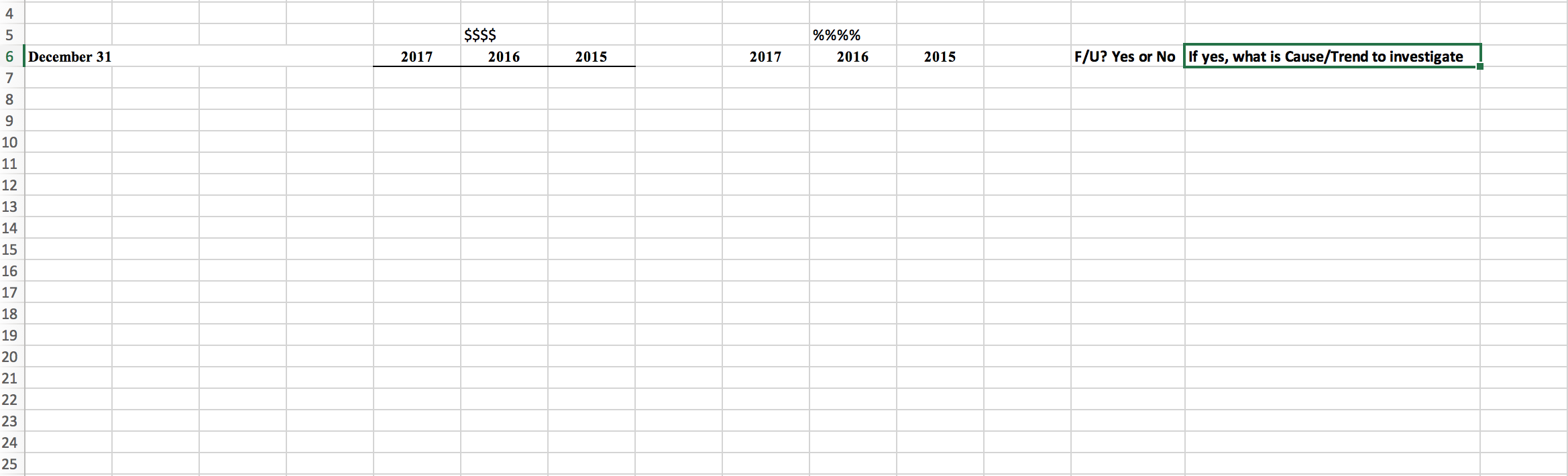 audited ABC for the last five years. The audited financial statements for