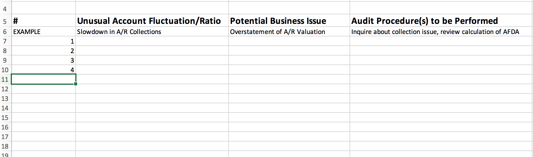 with the client's unaudited financial statements for 2017. 5 Additional Information: 6