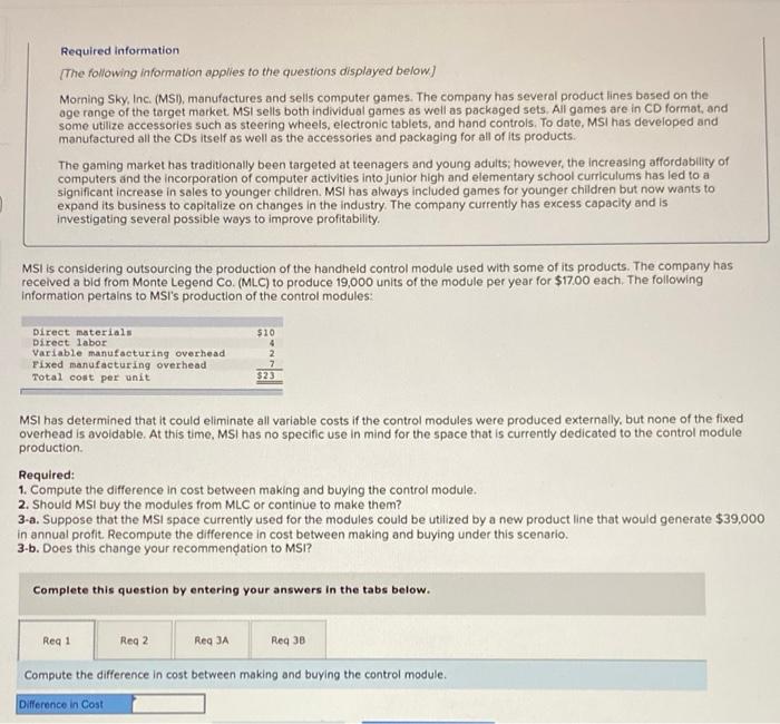  each question has 4 requarments:3- same question 4- Required Information The